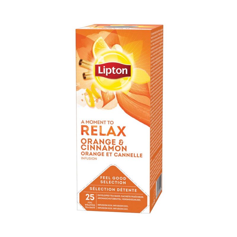 Lipton Tea Orange and Cinnamon x 25 Tea Bags (Individually wrapped)
